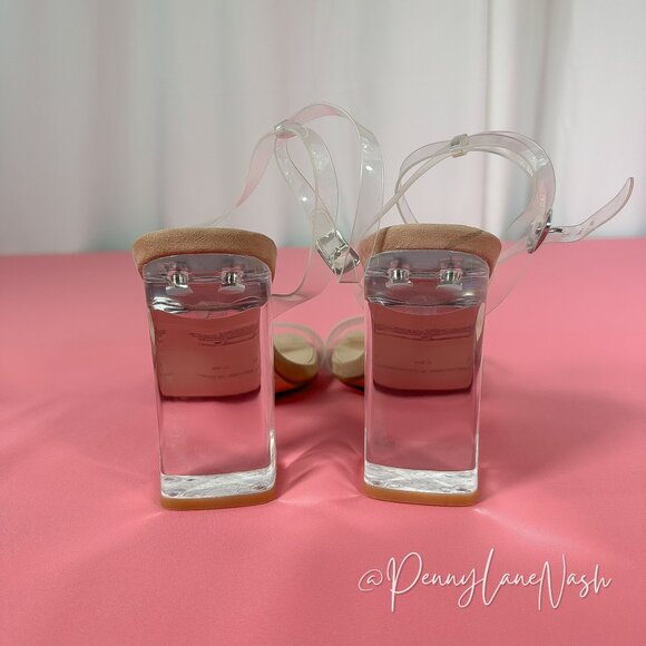 Steve Madden Camille Likewise Clear Heel Sandal Size 7.5M New - Picture 13 of 15